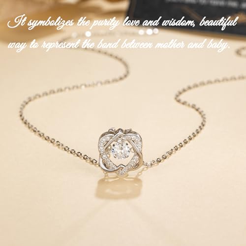 New-Mom-Gifts-Gifts-for-Pregnant-Daughter-First-Time-Mom-Gift-Sterling-Silver-Infinity-2-Heart-Necklace-for-Mom-To-Be-Mothers-Day-Pregnant-Gifts-Christmas-Daughter-Gifts