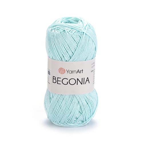 Image of YarnArt Begonia 100% Cotton, Pure Premium Soft Cotton for Knitting Crochet and Amigurumi, shiny colors 1.76 Oz (50g) / 185 Yrds (169m) (4939)