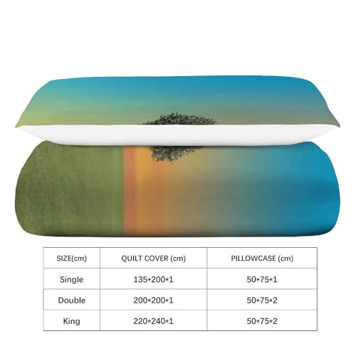 Linge de lit imprimé 3D plantes vertes en microfibre souple - 4