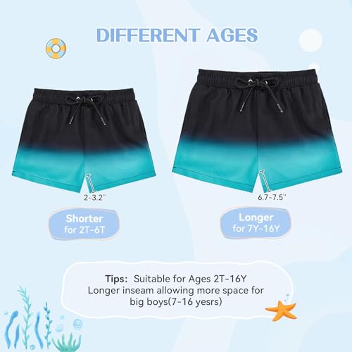 Image of American Trends Boys Swim Trunks Toddler Swim Shorts Bathing Suit Kids Swimsuit Youth Swimwear