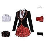 ZBQYGO Anime Weiss Schnee Belladonna Cosplay Costume Women's School Uniform Suit Blazer and Plaid Skirt with Headwear(S)