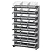 Akro- Mils Clear 12" Deep Single-Sided Shelf Bin & ShelfMax Pick Rack Systems - 12" D x 36" W x 60" H 8 Shelves w/ 30010SCLAR ShelfMax