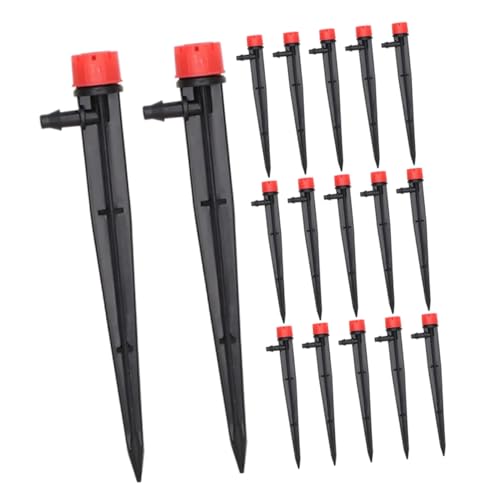 Levemolo 18cm Adjustable Drip Irrigation Emitters 360 Degree 8 Hole Garden Drippers 20pcs Quick Connect Drip Irrigation System Parts for Efficient Plant Watering