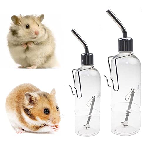 Piccolo abbeveratoio per gabbia di animali, Durevole bevitore di criceti Piccolo portabottiglie for animali domestici Scoiattolo Criceto Coniglio Mangiatoia for alimenti Simpatica bottiglia d'acqua fo