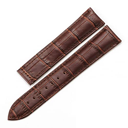 HAODEE IKEHb`V[}X^[Xgoh19mm 20mm 22mmWJNXvubNuEEHb`ohuXbg̖{v̎vXgbv (Color : Brown no clasp, Size : 22mm)