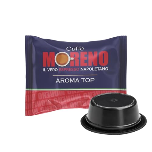 CAFFE’ MORENO – Box 100 Capsule Moreno Mio, Compatibili con Macchine da Caffè Lavazza* A Modo Mio*, Miscela Top Espresso, Mix di Arabica e Robusta, Dolce e Inconfondibile, 7g per Capsula