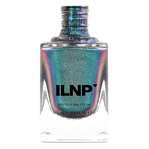 Image of ILNP Stardust - Unique Silver to Teal Ultra Chrome Nail Polish