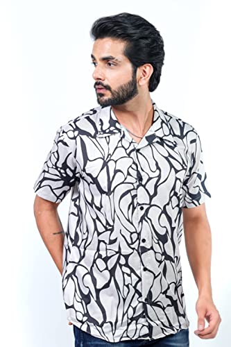 Image of HARPITA Men's Poly Cotton Digital Printed Stitched Half Sleeve Shirt