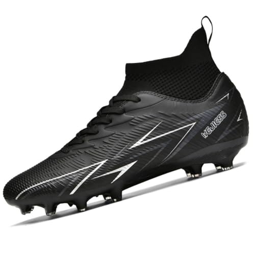 WEJIESS Heren voetbalschoenen Professionele 5-a-side voetbalschoenen Hoge sportschoenen met noppen voor jongeren Outdoor sportschoenen Gras trainingsschoenen