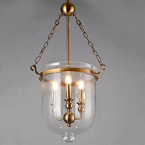 Pendentif LED lustre chaîne de fer or 3 ampoules luminaire salon cuisine chambre