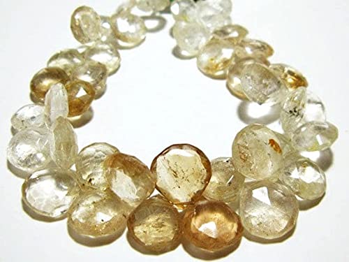 Imperial Topaz Faceted Heart Briolettes perles de pierres naturelles de 11mm au fil