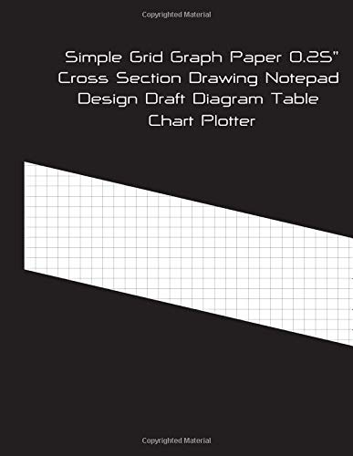 Buy Simple Grid Graph Paper 0.25" Cross Section Drawing Notepad Design ...