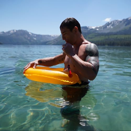 Image of Owntop Manual Inflatable Belt Pack, Adults Swim Jacket with Blowpipe & Whistle, 24g CO2 Cylinder Included, Low Profile for Kayaking, Fishing, Paddle Sports