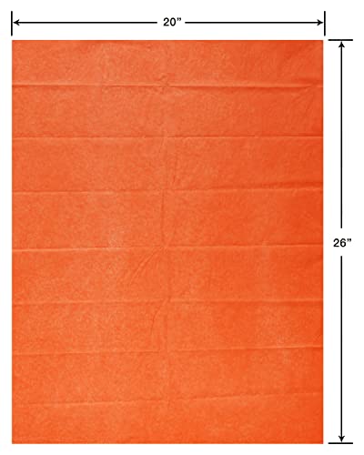 Image of Papyrus 8 Sheets 20 in. x 26 in. Orange Tissue Paper for Graduation, Birthdays and All Occasions (Pack of 2)