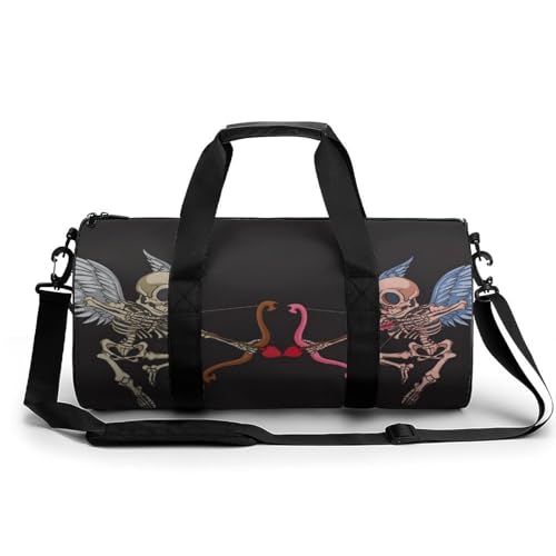 Sac de sport tête de mort tir à l'arc de 45cm pour gym et voyage