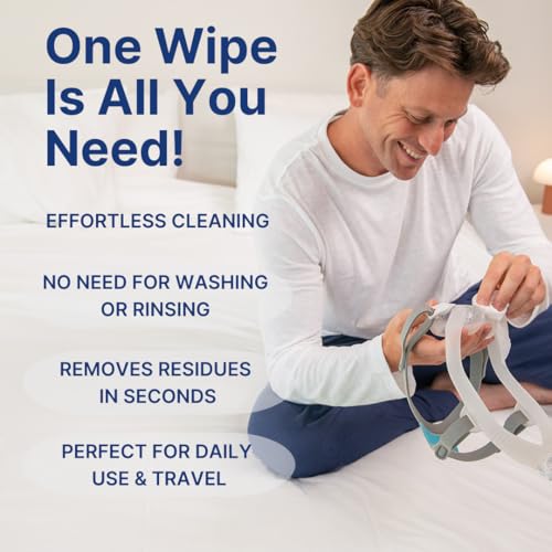 Jumbo Pack CPAP Mask Wipes by Snugell (150 Wipes/pack) - Unscented - Perfect for Travel - For Cleaning CPAP Mask and Devices - Unscented - Skin Safe with Aloe Vera - Lint & Alcohol Free (300)