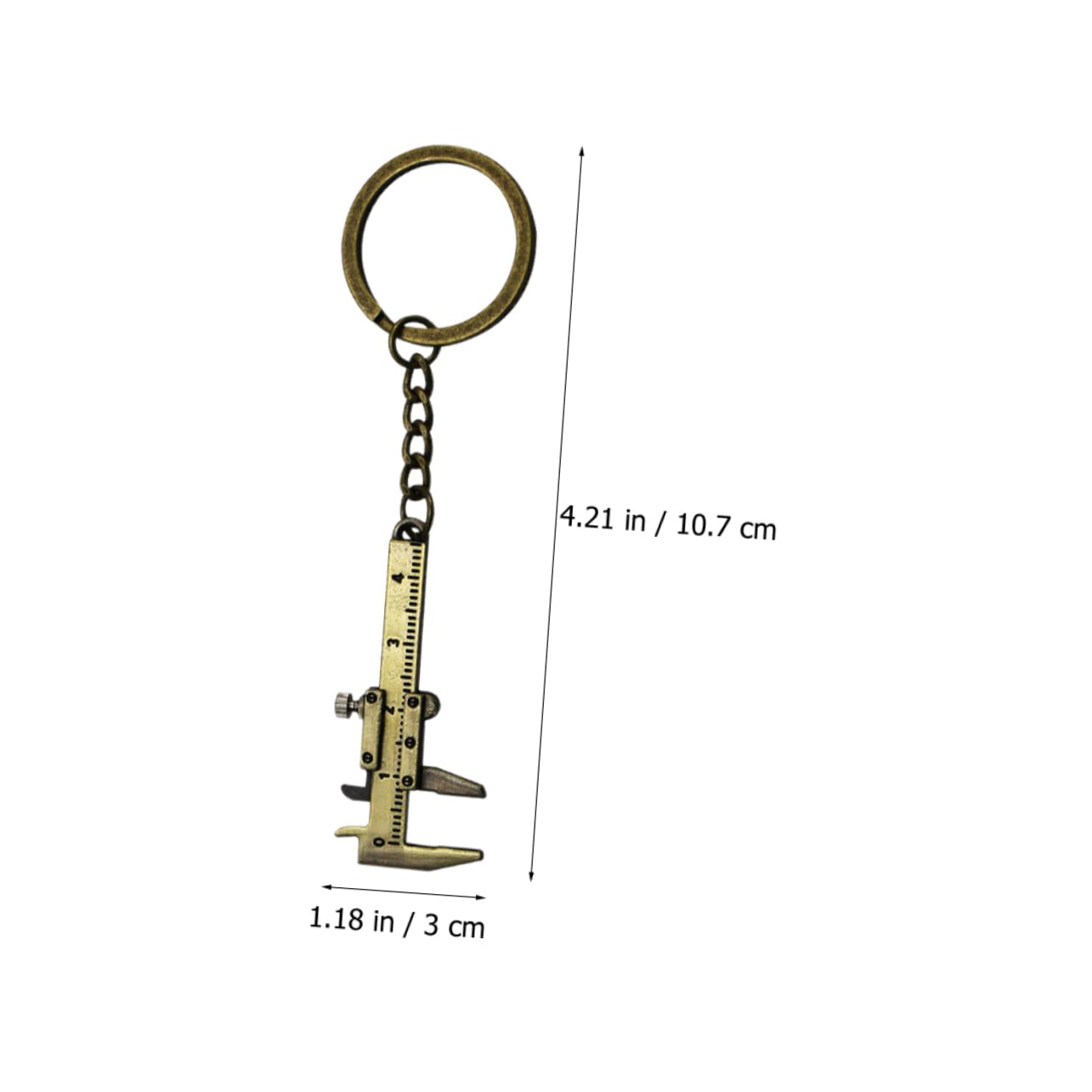 VALICLUD Fibbia Vernier Portachiavi Dello Zaino Catene Chiave Del Righello Ordinare Righello Modello Portachiavi Gatto Anelli Lo Zaino Appeso Adorna Catena Silver Lega Di Zinco