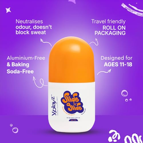Image of YPlayZ Roll-On Deodorant 40ml for Teens 11-18, Citrus & White Musk Fresh