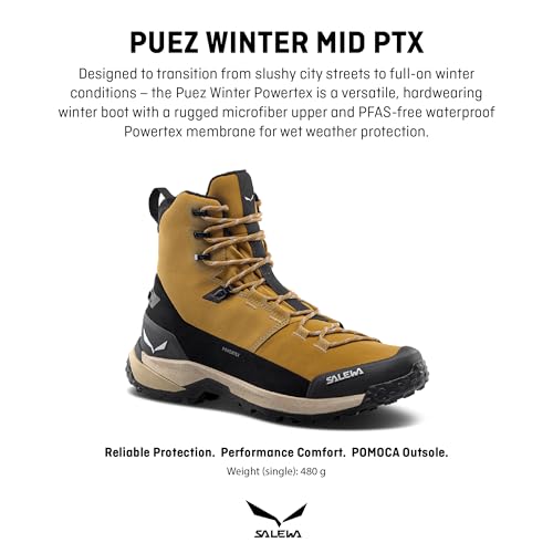 Salewa Men's Puez Winter Mid Powertex Waterproof Insulated Trail Boots for Hiking & Trekking2