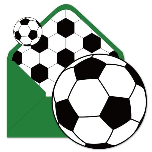 Cartes de vœux football vierges Whaline pour éviter les pannes d'inspiration d'anniversaire 24 pcs