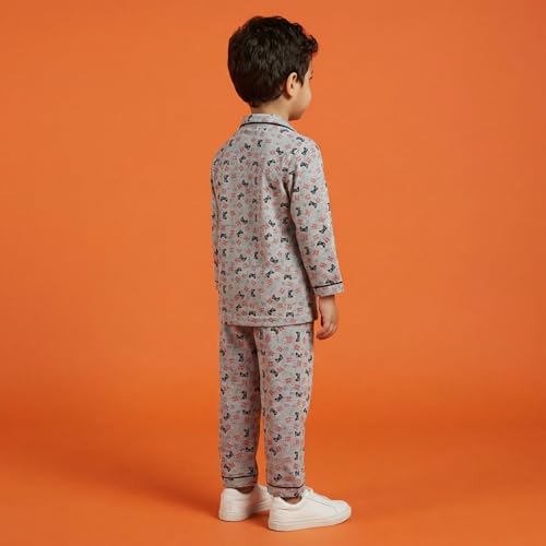 Image of CLAP Kids Cotton Printed Full Sleeves Night Suit
