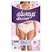 Always Discreet for Sensitive Skin Underwear, Four Times Skin Protection, Dermatologically Tested, Fragrance-Free, Maximum Absorbency, Small/Medium, 28 Count