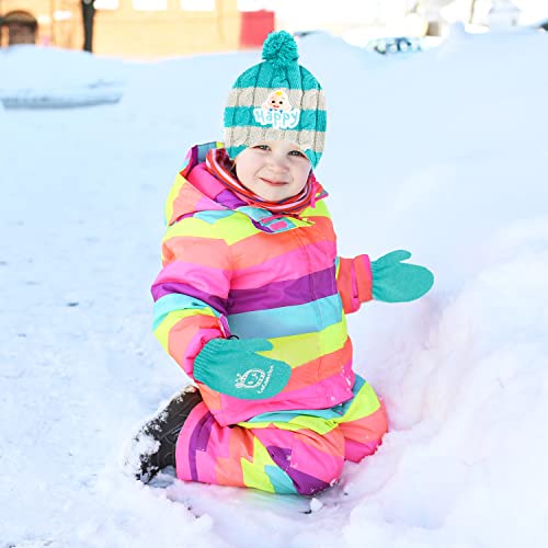 CoComelon Toddler Winter Hat and Snow Gloves for Toddler Set with Cute Mittens and Soft Beanie Adorable Outdoor Wear4