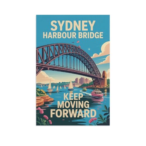 Sydney Harbour Bridge Inspirational Wall Poster 08x12in