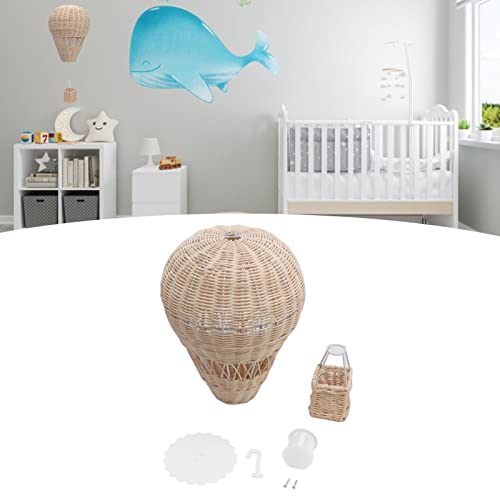 Montgolfière en rotin tissé main, suspension murale durable et design - 6