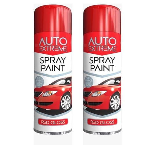 PNJB All Purpose Spray Paint Aerosol, Gloss Metal Plastic, Smooth Shiny Finish, Fast Drying Formulation, DIY Paint for Wood, metal, plastic, fabric, ceramics, Red (1 Pcs)