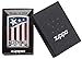 Zippo American Flag High Polish Chrome Pocket Lighter