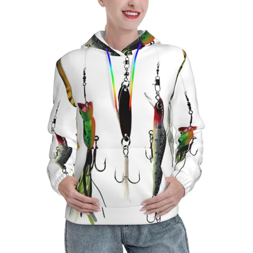 Appâts de pêche sweat à capuche femme pull ajusté de mode avec poche