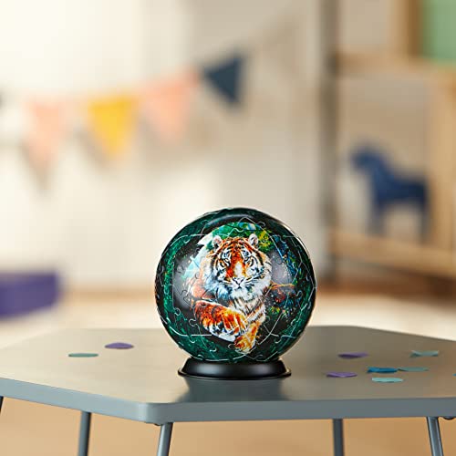 Puzzle 3D rond lumineux 72 pièces : les felins Ravensburger France - vue 3