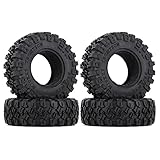 INJORA 1.0 Micro Crawler Tires Rubber Wheel Tires for 1/24 RC Crawler Car Axial SCX24 90081 AXI00001...