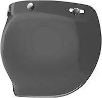 Vista 4 de GDM Casco de moto Bubble Shield 3-Snap Button Flip Up Down Universal (Amber)