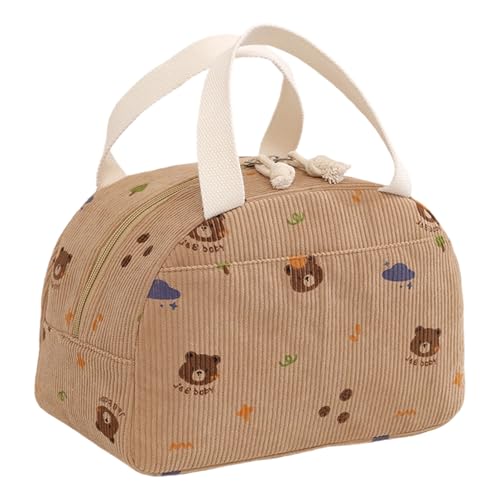 4. Design Elegante e Funzionale: Design moderno in beige, con chiusura pratica. Ideale come borsa porta pranzo o borsa pranzo per occasioni informali e formali.