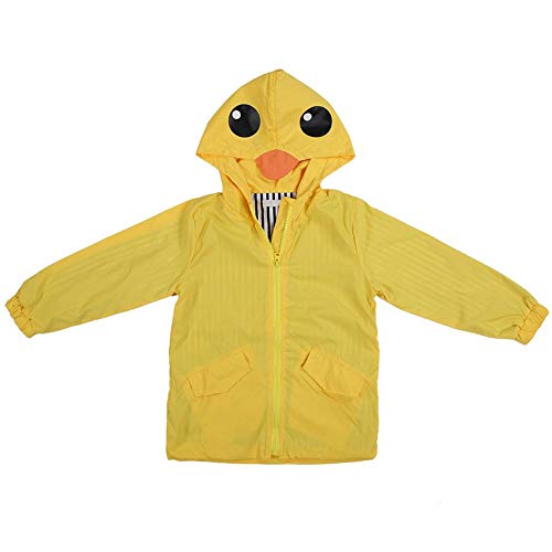 Opiniones y reviews de Impermeables para Niño que puedes comprar esta semana. 46 Bebé pato impermeable, verano bebé niño niña pato impermeable lindo de dibujos animados sudadera con capucha cremallera ligera ropa impermeable traje de abrigo (100)
