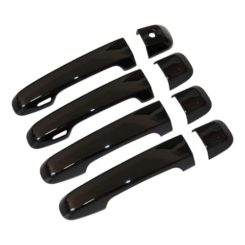 Image of SecosAutoparts 4PCS Glossy Black Door Handle Cover Trim W /Smart Hole Compatible with Lexus GX460 2010 2011 2012 2013 2014 2015 2016 2017 2018 2019 2020 2021 2022