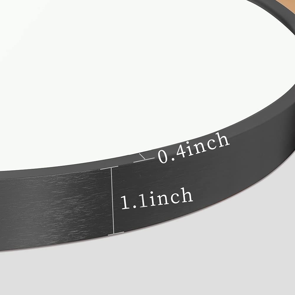 Aluminium Frame Wall Mirror, Bathroom Mirror, Circle Mirror, Round Mirror, Decorative Mirror, Vanity Mirror, Makeup Mirror, Diameter 24", Black