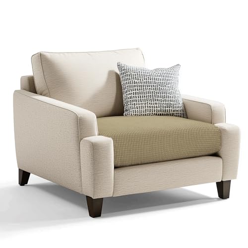 Image of CHUN YI Stretch Chair Couch Cushion Cover Suitable for Armchair, Sofa Seat Slipcover with Spandex Jacquard Fabric(Small,Sand)