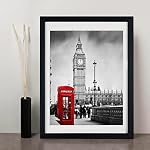 12x16 Cadre photo Affichage Photos 11×14 Avec Mat 12×16 Sans Mats pour l'affichage du haut de la table et le montage mural Cadre photo Cadre en bois Affichage en verre renforcé Noir
