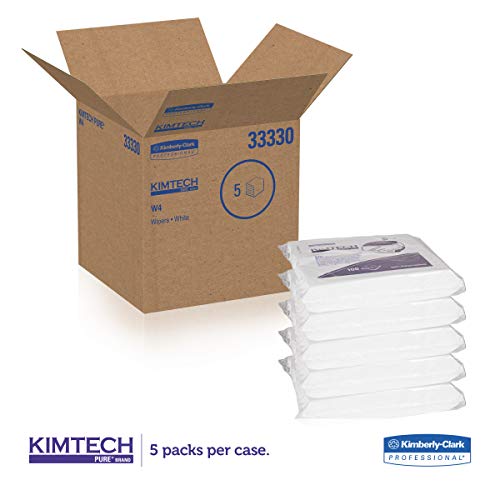 Kimtech Pure W4 Wipers 7605 - 5 bags x 100 sheets, white