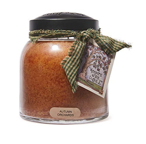 A Cheerful Giver - Autumn Orchards Papa Scented Glass Jar Candle (34oz) with Lid & True to Life Fragrance Made in USA