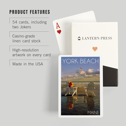 Baraja de 52 cartas poker York Beach Maine miniatura 3