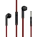 Earphones ,VMTOP Stereo Headphones with Microphone 3.5mm earbuds for Iphone/IPod/IPad/Samsung Galaxy and Android Compatible Black+Red