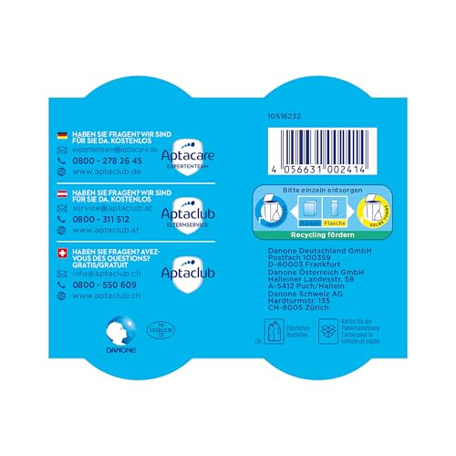 12. Bild von Aptamil Pronutra Pre – Anfangsmilch von Geburt an – Mit pflanzlichen Ölen ohne Palmöl – 6 x 4 x 200 ml