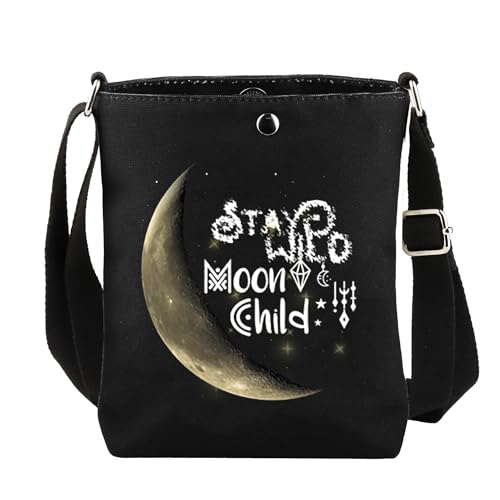 CMNIM Moon Phase Gifts Moon Crossbody Bag Celestial Witch Merch Witchy Spiritual Energy Mystic Gift