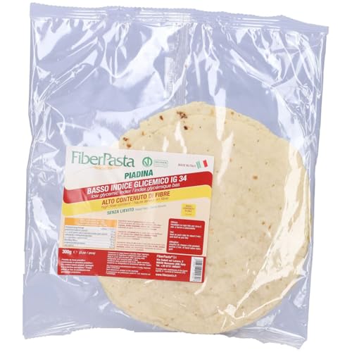 Fiberpasta Piadina a Basso Indice Glicemico - 5 Pacchi da 3 Pezzi