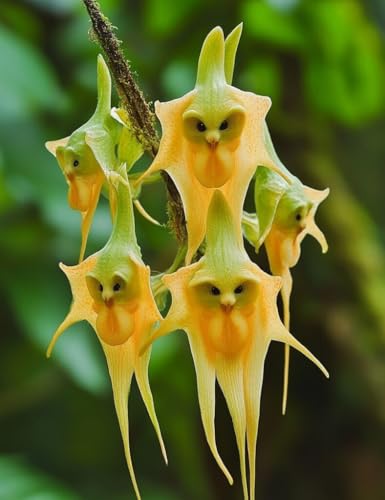 Riesige neue blühende Affengesicht-Orchideen-Blumensamen, gelb