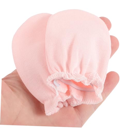 SECFOU 3 Sets Beanie Hats Mittens Socks for Boys Soft Skin Friendly in Pink Denim Navy Blue3